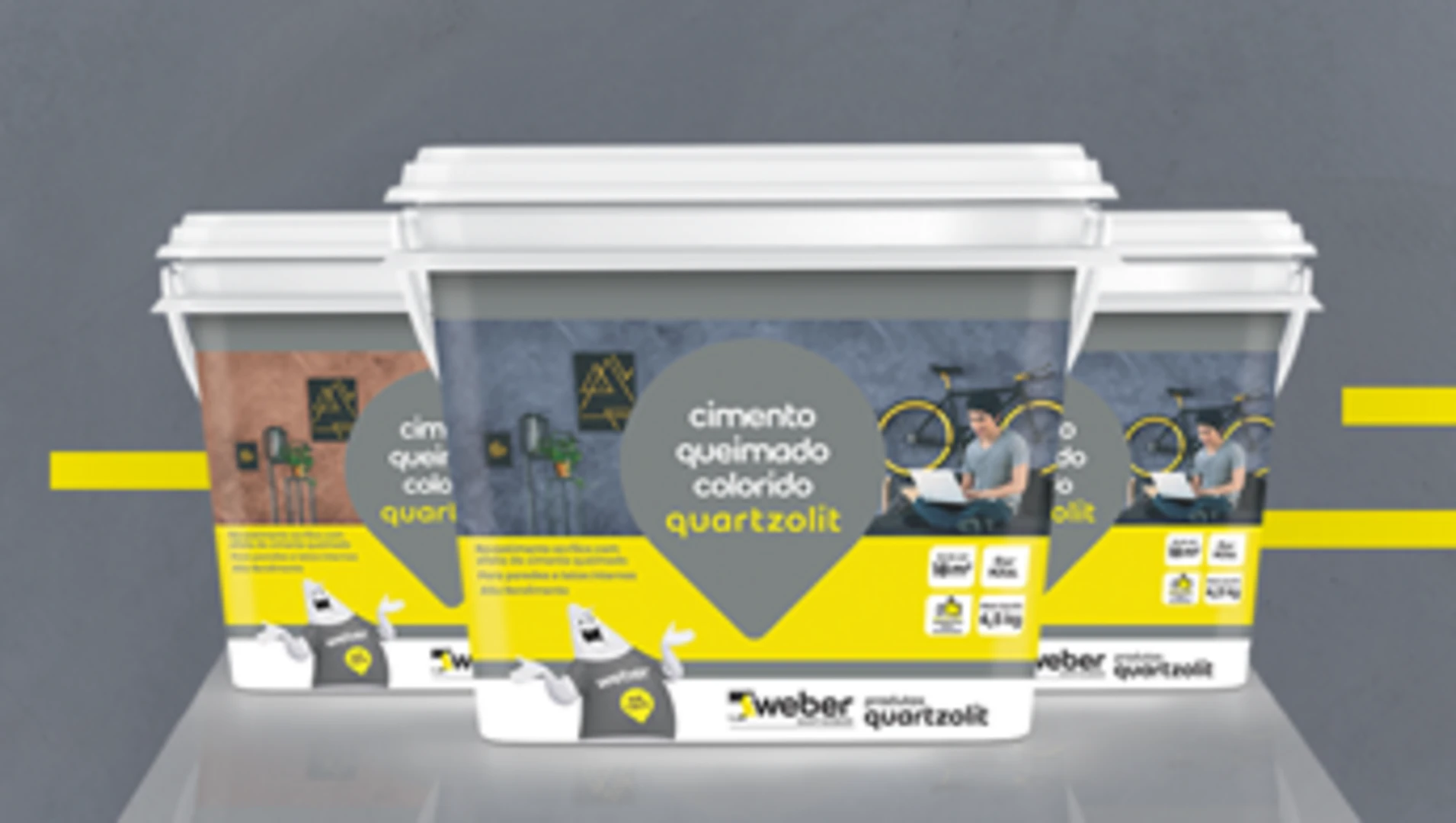 Lançamento cimento queimado quartzolit