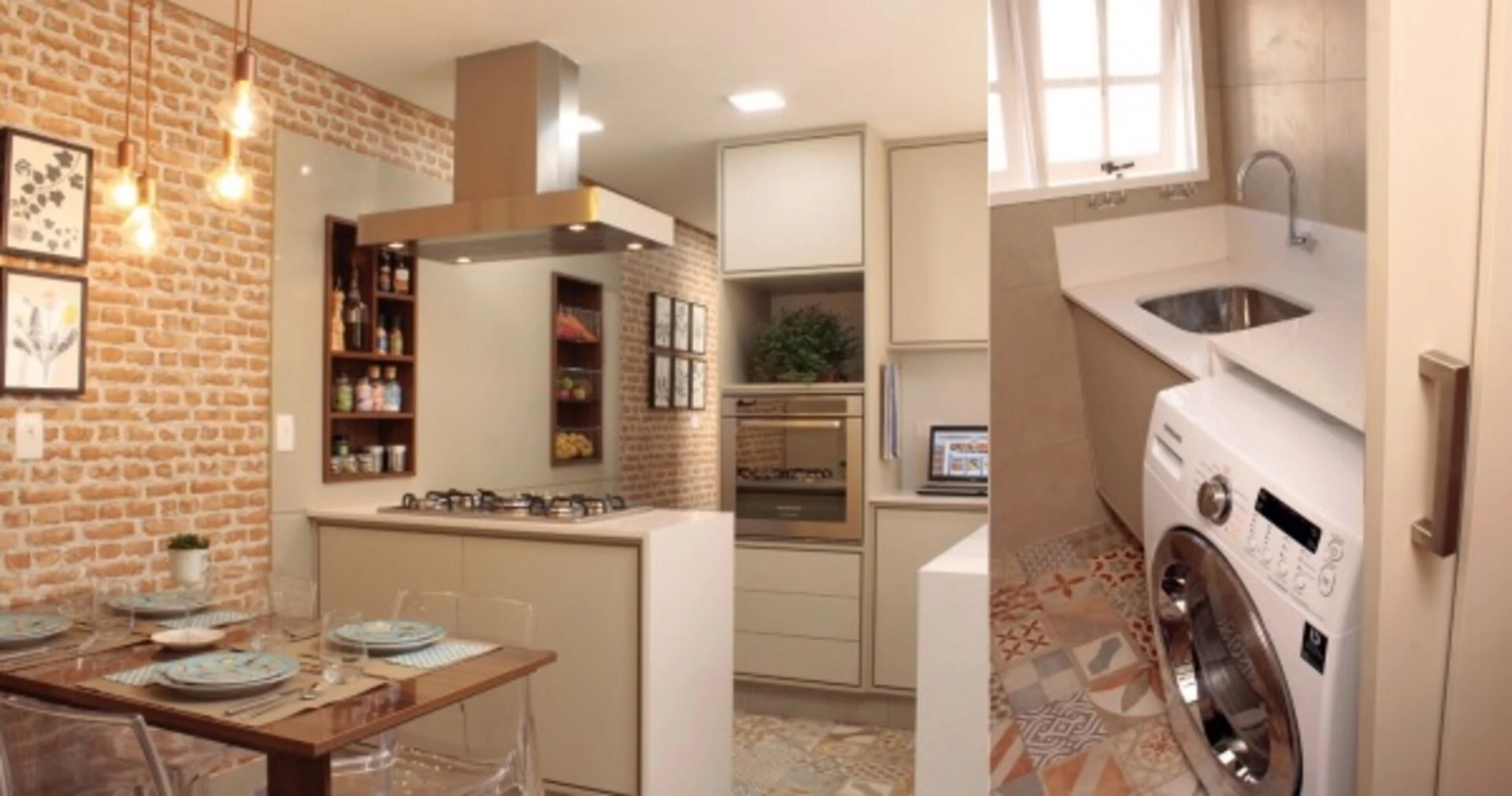 Cozinha Integrada com a Área de Serviço
