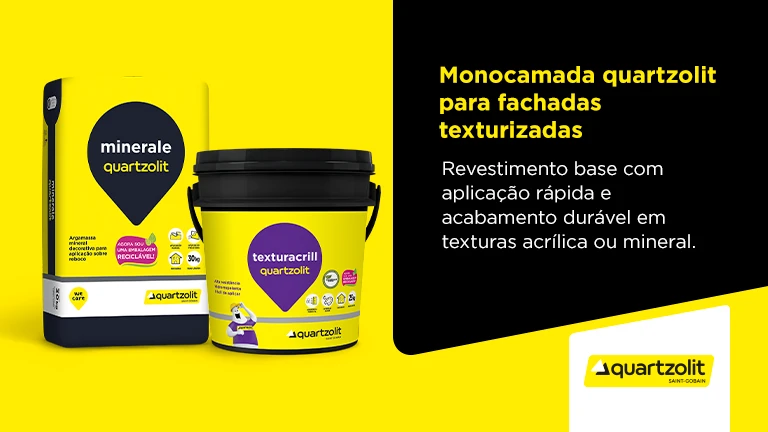 Fachadas convencionais com textura acrílica ou mineral